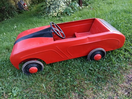 Voiture pédales ancienne - voiture, à
